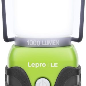 LE 1000LM Battery Powered LED Camping Lantern, Waterproof Tent Light with 4 Light Modes, Camping Essentials, Portable Lantern Flashlight for Camping, Emergency Light, Power Outages, Not Rechargeable