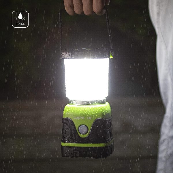 LE 1000LM Battery Powered LED Camping Lantern, Waterproof Tent Light with 4 Light Modes, Camping Essentials, Portable Lantern Flashlight for Camping, Emergency Light, Power Outages, Not Rechargeable - Image 7