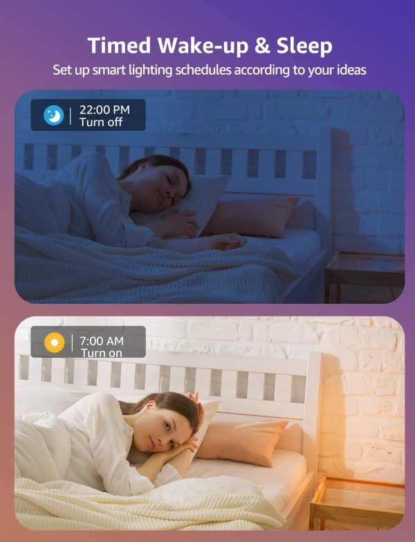 Lepro R2 AI 6 inch LED Recessed Light - LLM AI Lighting with Mood Recog. Dimmable Wafer Lights RGBCW Sync with Music, Smart Canless Downlights Work Alexa & Google Assistant, 12W 1050 Lumen, 2-Pack - Image 13