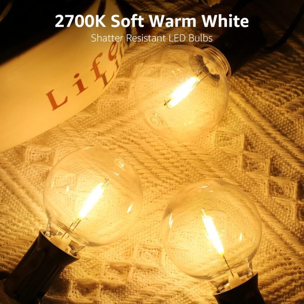 Lepro ZB1 AI Smart Outdoor String Lights APP Control, 100(88+12) ft RGB+IC+Warm White Outdoor Light 30 LED Bulbs, NOT Extendable, Alexa Google Enabled, Music Sync, NO Remote, 2.4 GHz WiFi+Bluetooth - Image 14