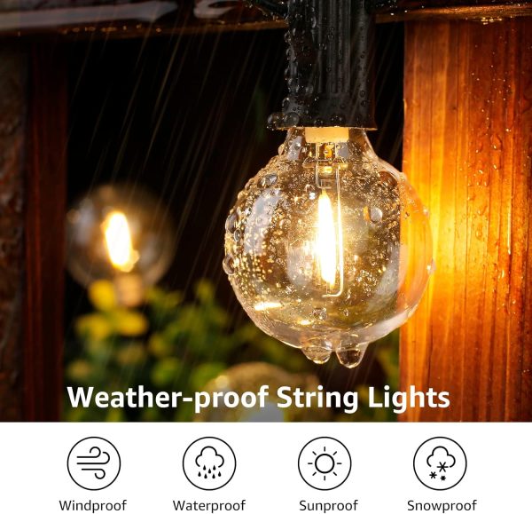 Lepro ZB1 AI Smart Outdoor String Lights APP Control, 100(88+12) ft RGB+IC+Warm White Outdoor Light 30 LED Bulbs, NOT Extendable, Alexa Google Enabled, Music Sync, NO Remote, 2.4 GHz WiFi+Bluetooth - Image 17