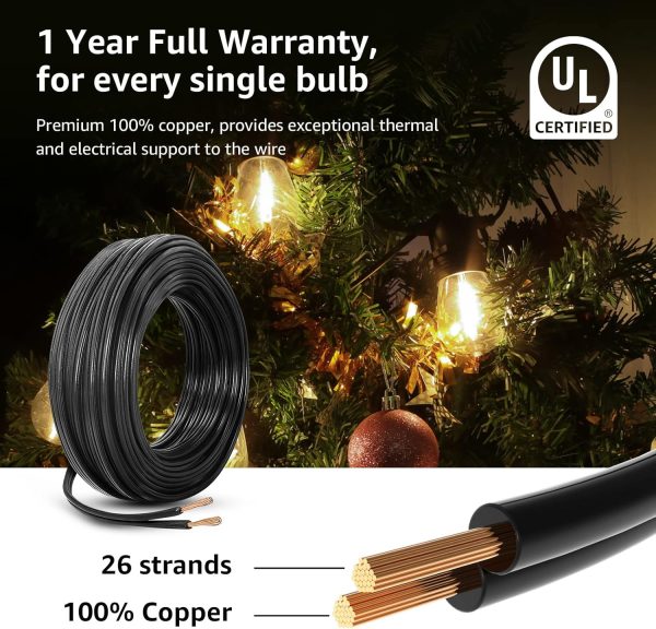 Lepro ZB1 AI Smart Outdoor String Lights APP Control, 100(88+12) ft RGB+IC+Warm White Outdoor Light 30 LED Bulbs, NOT Extendable, Alexa Google Enabled, Music Sync, NO Remote, 2.4 GHz WiFi+Bluetooth - Image 24